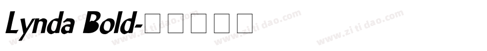 Lynda Bold字体转换